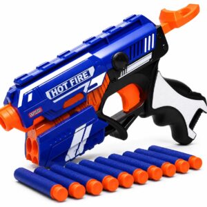 storio blaze storm hot fire soft bullet gun toy with 10 foam bullets for kids, multicolor
